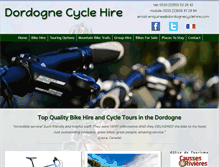 Tablet Screenshot of dordognecyclehire.com